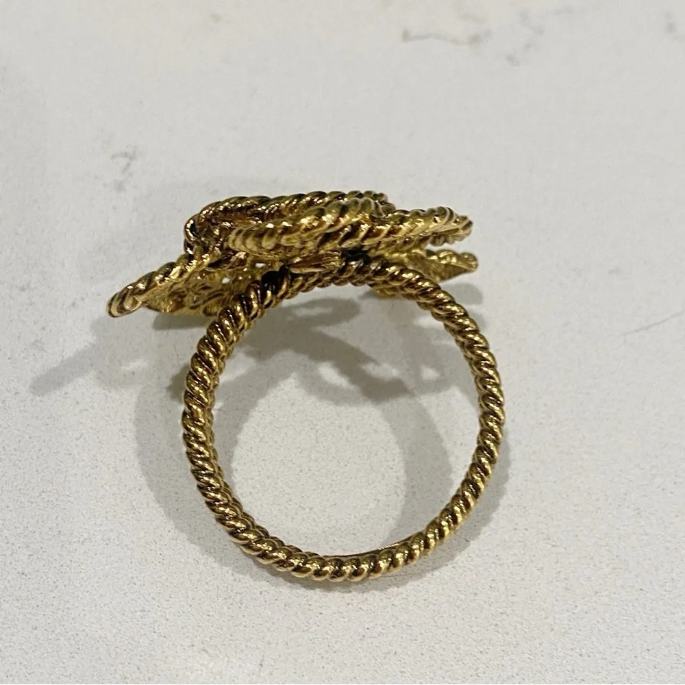 RJ Graziano Gold Bow Napkin Rings Set Of 4